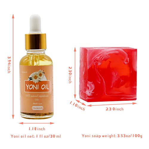 Yoni Soap Bar Yoni Oil Set Of 3, Vaginal Wash Eliminates Odor Ph Balance for Women, Feminine Wash - AB Mystery