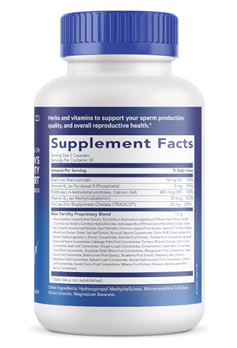 Blue Stork Fertility Supplements for Men - Supports Conception for Him - Male Prenatal Vitamins Pink Stork