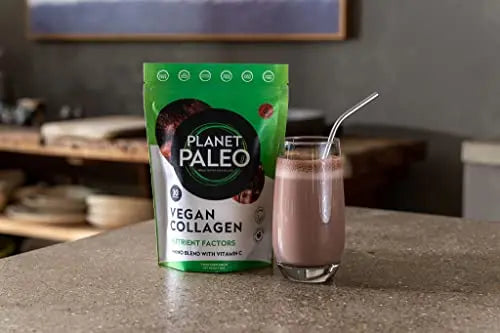 Planet Paleo Vegan Collagen (Chocolate, 255g) - Vegan Collagen Powder - High Protein - AB Mystery