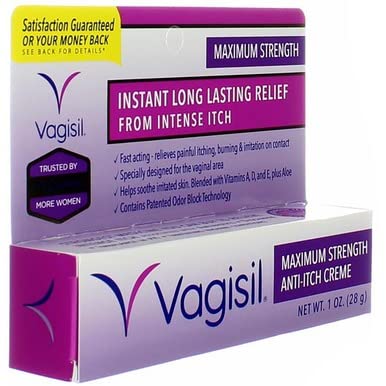 Vagisil Medicated Anti-Itch Creme Maximum Strength - 1oz, Pack of 6 - AB Mystery