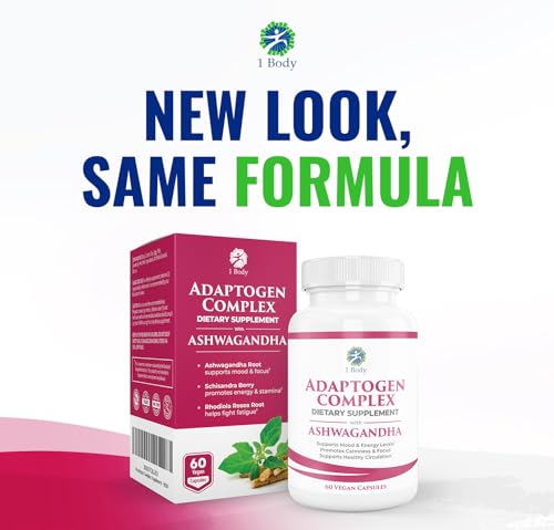 1 Body Adaptogen Complex Supplement with Ashwagandha