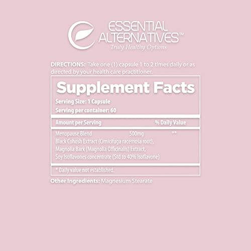 Essential Alternatives Menopause Care Soy Isoflavones, Magnolia Bark, Black Cohosh - AB Mystery