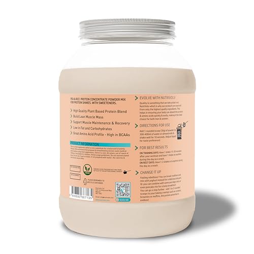 NutriVolv Vegan Plant Based Protein Powder | Milk Chocolate Flavour 900g | Pea & Rice Protein Blend NutriVolv