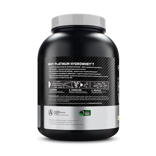 Optimum Nutrition Platinum Hydrowhey Protein Powder, 100% Hydrolyzed Whey Isolate - AB Mystery