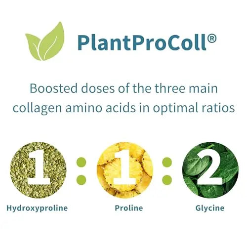 Vegan Collagen Powder, Plant-Based Peptide Protein Supplement with Glycine, 21 Amino Acids & Vitamin C, Complete Collagen - AB Mystery