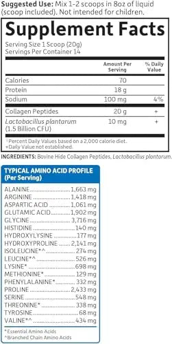 Grass Fed Collagen Peptides Powder – Unflavored, for Women Men Hair Skin Nails Joints - AB Mystery