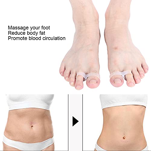 2Pcs Slimming Silicone Foot Massage Magnetic Toe Ring Magnetic Slimming Toe Rings - AB Mystery