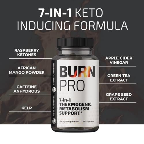 Burn Pro 7-in-1 Thermogenic Metabolism Booster | Weight Management Support Supplem - AB Mystery