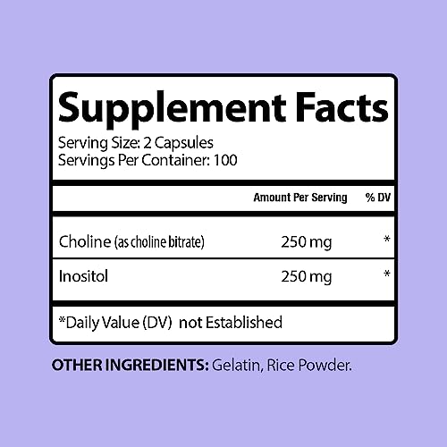 Natural X Choline Plus Inositol Fertility Supplements – Myo-Inositol and Choline Preconception Vitamins Natural X