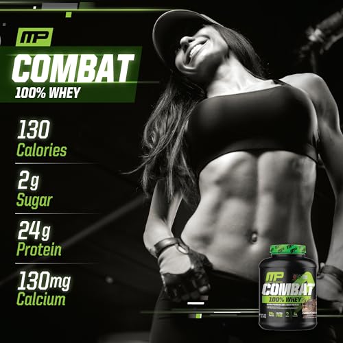 MusclePharm Combat 100% Whey, Chocolate Milk - 5 lb Protein Powder - Gluten Free - AB Mystery