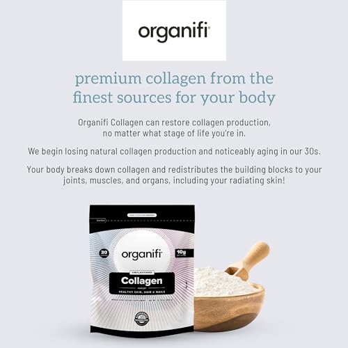 Organifi Collagen Powder - Fuller Hair, Stronger Nails, and Radiant Skin - Replenish - AB Mystery