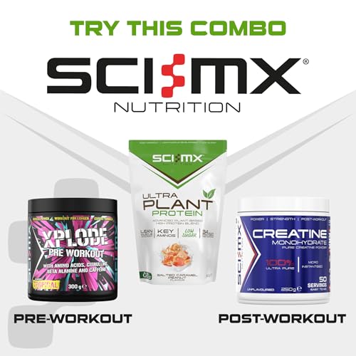 SCI-MX Ultra Plant - Salted Caramel Peanut Flavour Vegan Protein Powder Blend + Vitamin B Complex SCI-MX