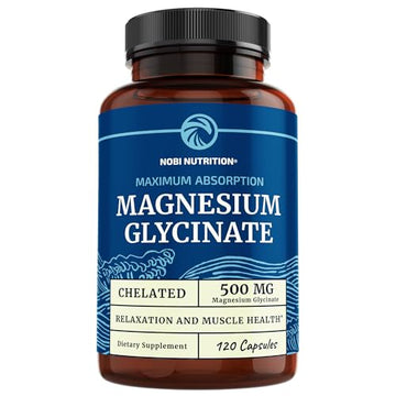 Magnesium Glycinate 500mg | Chelated Bisglycinate Complex for Muscle Relaxation