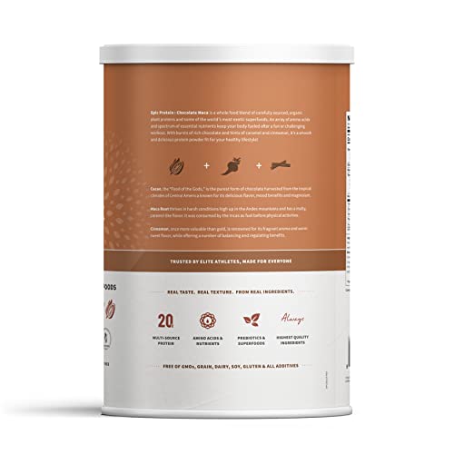 Sprout Living Epic Protein, Plant Based Protein & Superfoods Powder, Chocolate Maca - AB Mystery