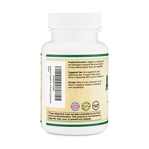 Apigenin Supplement - 50mg per Capsule, 120 Count (Powerful Bioflavonoid Found - AB Mystery