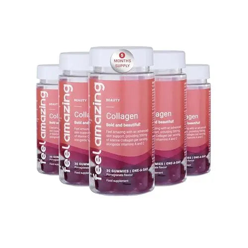 Collagen Gummies with Vitamins A and C, 500mg of Marine Collagen Per Serving, Advanced Skin Support, - AB Mystery