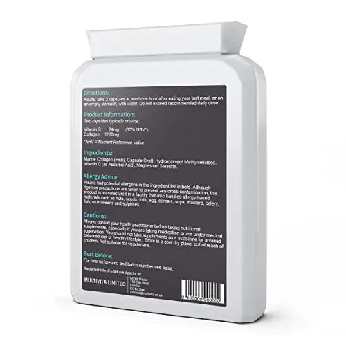 Marine Collagen Capsules - 1200mg Daily Serving - AB Mystery