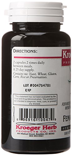 Kroeger Herb Female Balance Capsules, 100 Count - AB Mystery