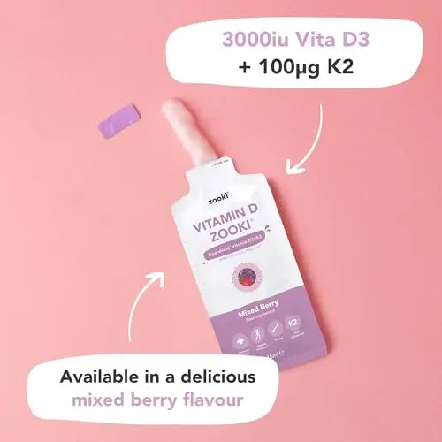 Zooki 3000iu Liposomal Vitamin D3 + K2 Liquid Sachets | 4X Higher Absorption Clinically Proven - AB Mystery