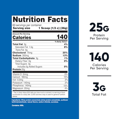 Nutricost Whey Protein Supplement Powder, Vanilla, 5 pounds - AB Mystery