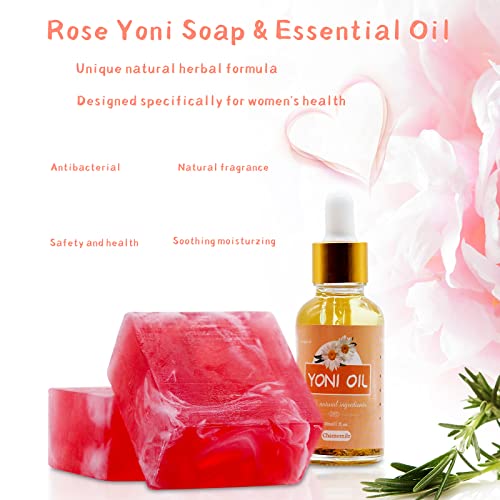Yoni Soap Bar Yoni Oil Set Of 3, Vaginal Wash Eliminates Odor Ph Balance for Women, Feminine Wash - AB Mystery