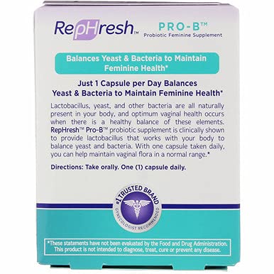 RepHresh Pro-B Vaginal Probiotic Feminine Supplement One Bottle 30 Count - AB Mystery