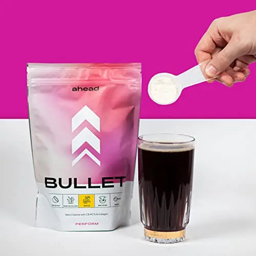 ahead BULLET | C8 MCT Powder with Collagen Powder - Vanilla - 300g - Perfect for Bulletproof Coffee - AB Mystery