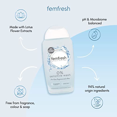 Femfresh Intimate Skin Care 0% Wash, 250ml - AB Mystery