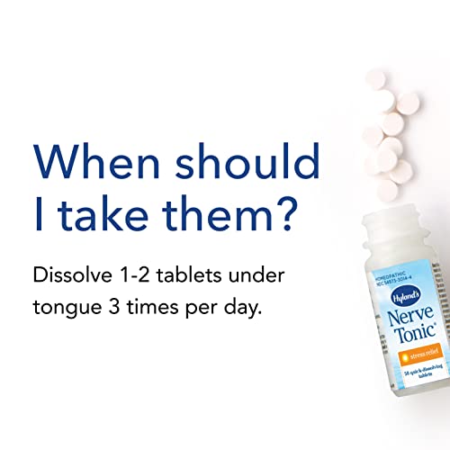 Hyland's Naturals Nerve Tonic Stress Relief Tablets, Natural Relief of Restlessness, Nervousness - AB Mystery