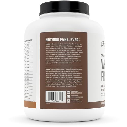 Levels Grass Fed 100% Whey Protein, No GMOs, Chocolate Peanut Butter, 5LB - AB Mystery