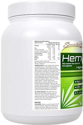 Specialist Supplements HempNourish Protein Powder 500g Specialist Supplements
