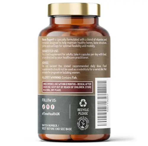 Bone Regen® – Osteo Support – Bone Strength, Density & Fracture Repair – with Calcium, Magnesium, Vitamin D3, K2, Zinc & Collagen - AB Mystery