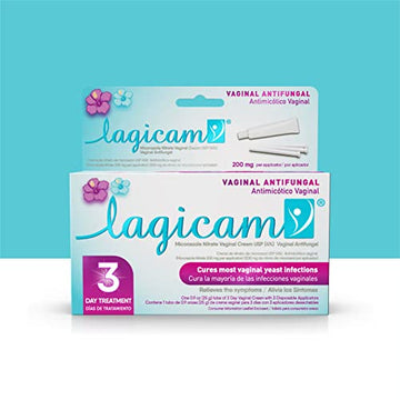 Lagicam Vaginal Yeast Infection, Antifungal 3 Day Miconazole Nitrate Treatment Cream, Relief for Itching