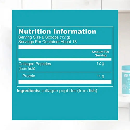 Vital Proteins Marine Collagen Peptides Powder Supplement - Hydrolyzed Collagen - 221g Canister VITAL PROTEINS
