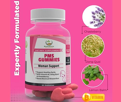 BOTANICAL PRIME PMS Gummies for Women, 30 Servings (Pack of 1) - Proactive PMS Relief - AB Mystery