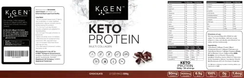 K-GEN™ Keto Collagen Protein Powder Natural Multi Collagen Chocolate Blend, Coconut MCT Vitamin C+B6 - AB Mystery