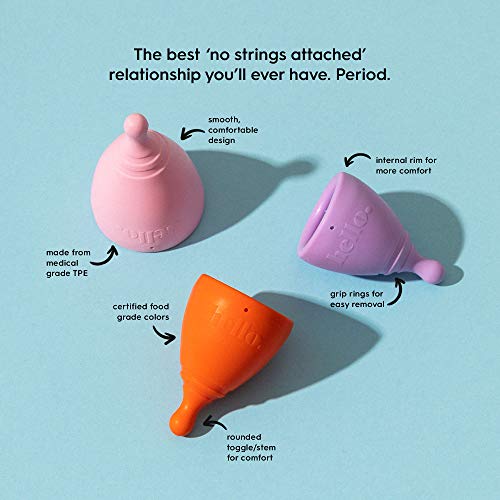 The Hello Cup Extra Small Menstrual Cup, BPA Free, Reusable, Hypoallergenic, Recyclable - AB Mystery