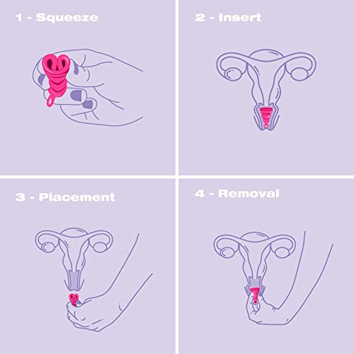 Intimina Lily Cup One - Collapsible Disposable Menstrual Cups for Beginners, Small Menstrual Cup - AB Mystery