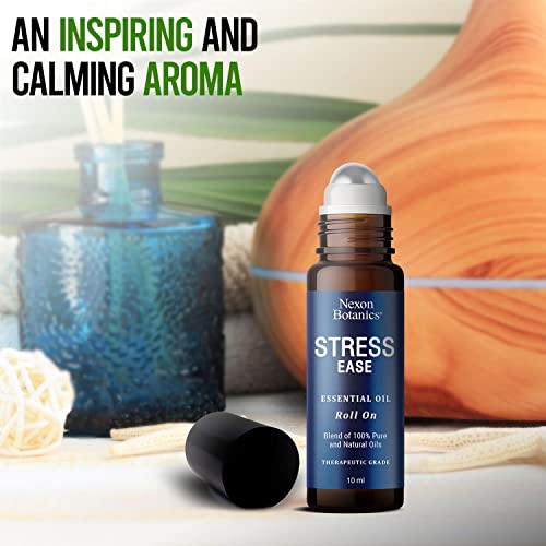 Stress Ease Essential Oil Roll On Blend 10ml - Natural Stress Relief Essential Oils Roll - AB Mystery