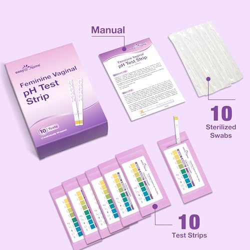 Easy@Home Vaginal pH Test -10 Strips | BV Test Kit at Home for Women | Yeast Infection Test + pH Balance - AB Mystery