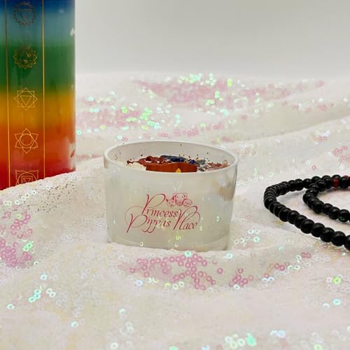 Princess Pippa's Place Healing Candles with Crystals Inside- Natural Soy Wax 7 Stones Crystal Candle Jar - AB Mystery