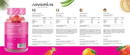 Novomins Collagen Gummies - Marine Collagen Gummies - Superior Type 1 Hydrolysed Collagen novomins