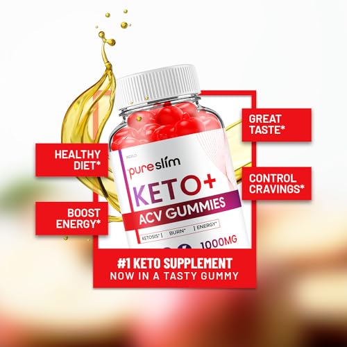 (2 Pack) Pure Slim Keto ACV Gummies - Advanced Formula PureSlim Keto Plus ACV Gummies
