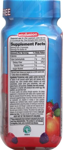Vitafusion Fiber Well Sugar Free Fiber Supplement, Peach, Strawberry And Blackberry - AB Mystery