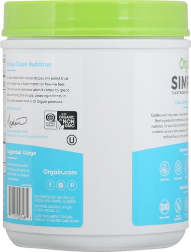 Orgain Organic Simple Vegan Protein Powder, Vanilla - 20g Plant Based Protein - AB Mystery