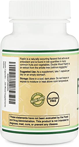 Fisetin Supplement - 100mg of Bioactive Flavnonols, 60 Count (Natural Bioflavonoid - AB Mystery