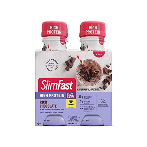 SlimFast Advanced Energy High Protein Meal Replacement Shake, Rich Chocolate, 20g - AB Mystery