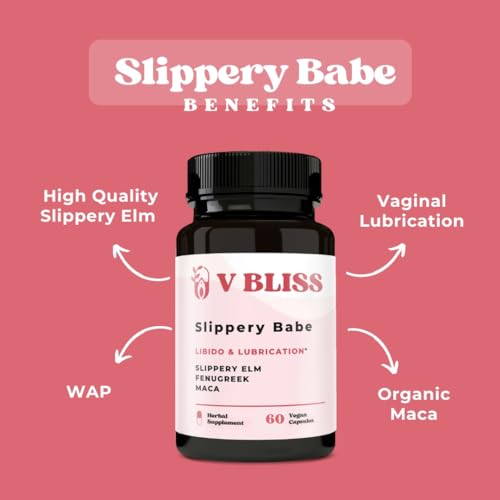V Bliss Slippery Babe Vaginal Moisturizer Capsules | Relieves Vaginal Dryness with Slippery Elm - AB Mystery