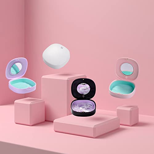 2 Pack Retainer Case with Vent Holes, Mirrors,Compatible with Invisalign,Night Guards - AB Mystery