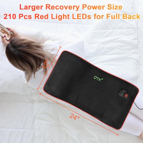 UTK Red Light Therapy for Body, Large Infrared Light Therapy Pad for Deeper Tissue, 24" x 12" Size - AB Mystery